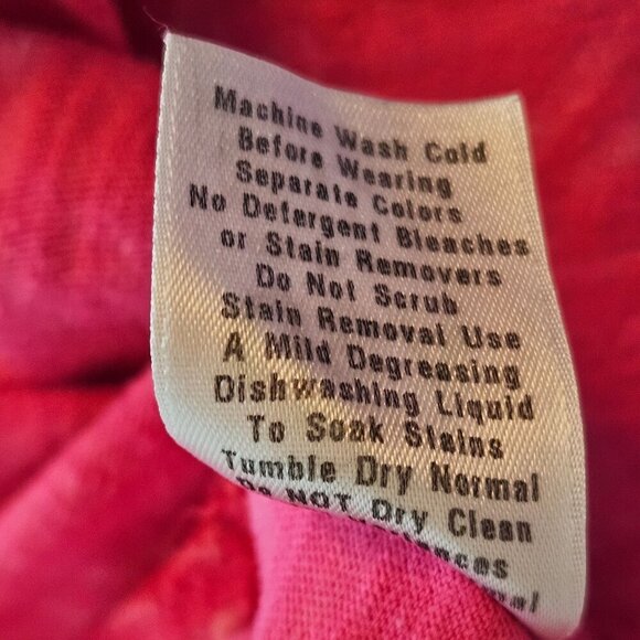 Fresh Produce Medium Pink Catalina Pattern High Lo Shirt 3/4 Sleeve - Picture 8 of 10